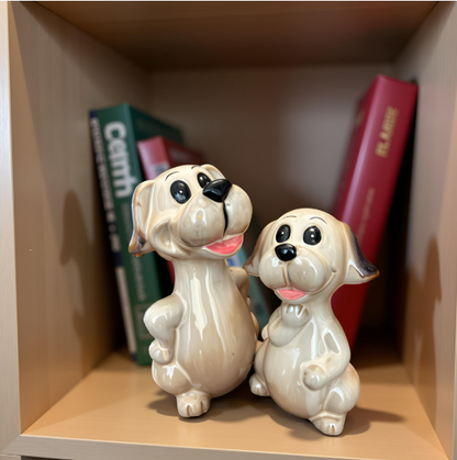 Ceramic Puppy Pair
