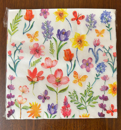 Assorted Floral Print Napkins | Set of 5