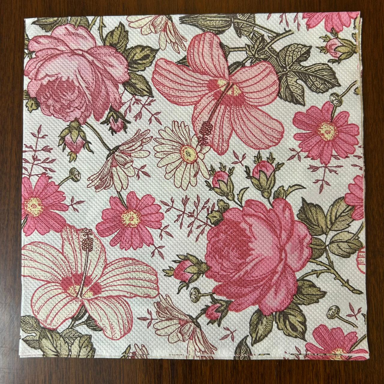 Assorted Floral Print Napkins | Set of 5