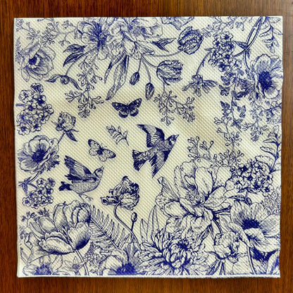 Assorted Floral Print Napkins | Set of 5