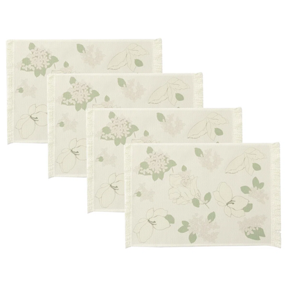 Elegant Cream Floral Table Mat