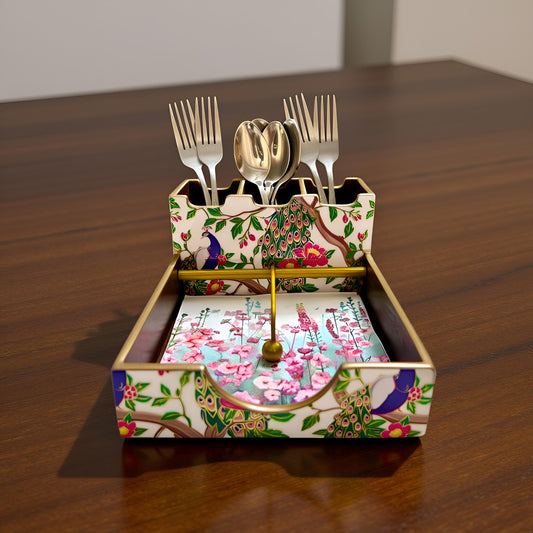 Floral Reverie Collection - Paper Napkin & Cutlery Holder