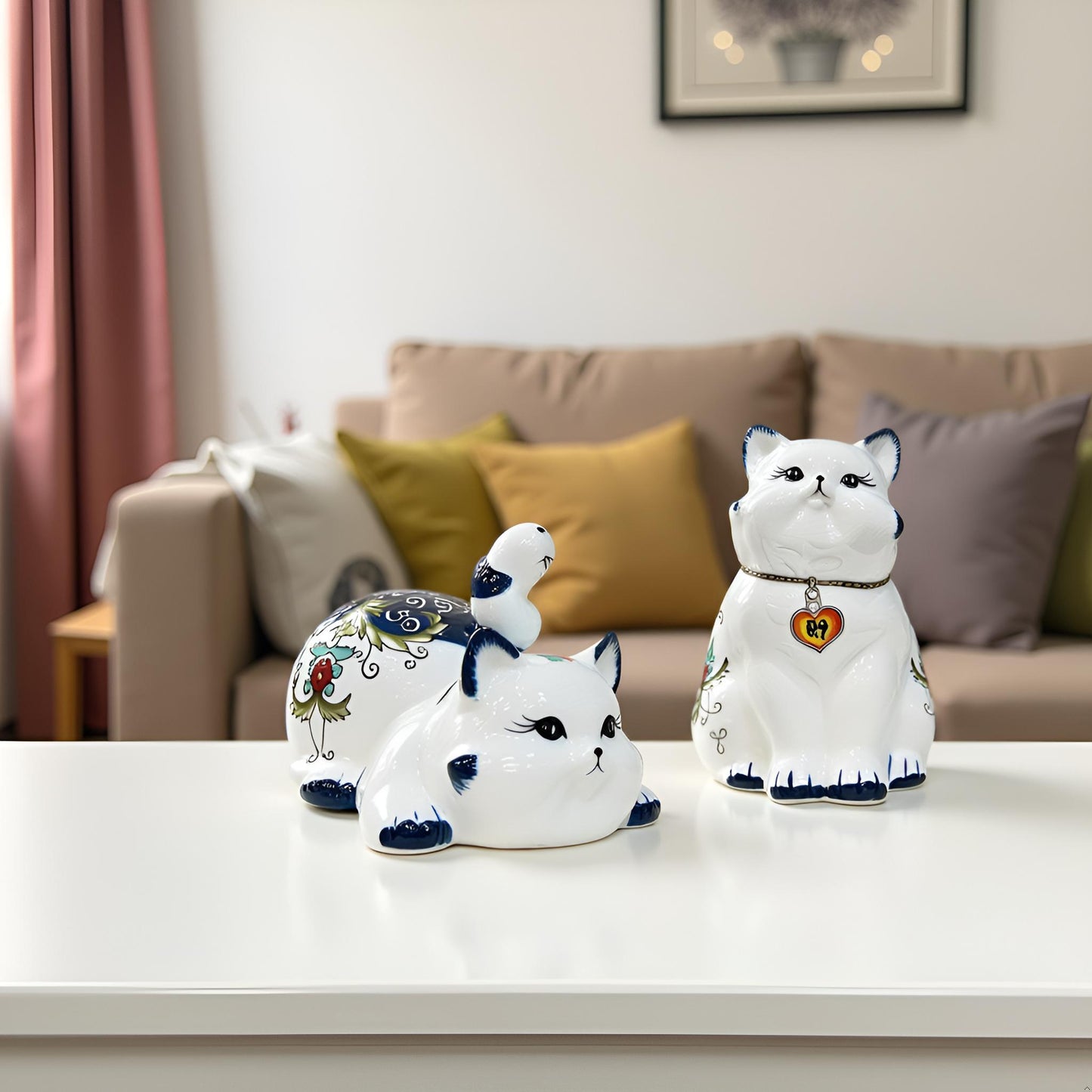 Modern Chic Cat Pair