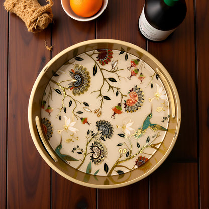 Golden Aviary Collection - Small Round Tray