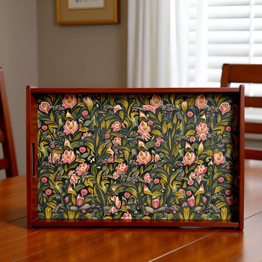 Emerald Petals Collection - Large Rectangular Tray