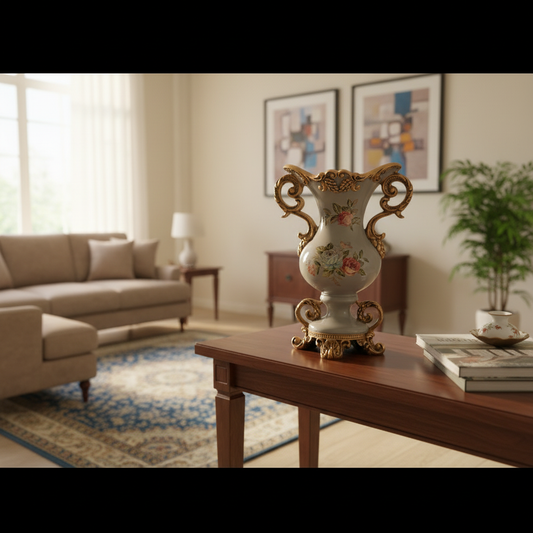 Vintage Floral Decorative Vase