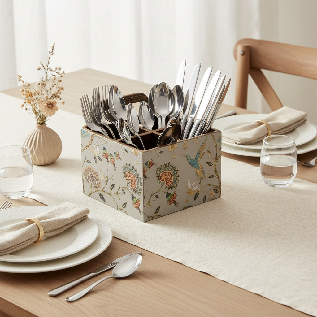 Golden Aviary Collection - Cutlery Holder 4 Slot