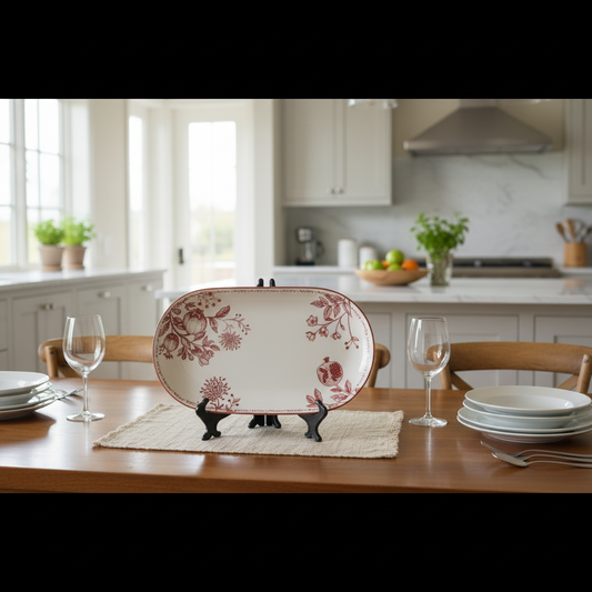 Crimson Garden Collection Platter - Set of 2