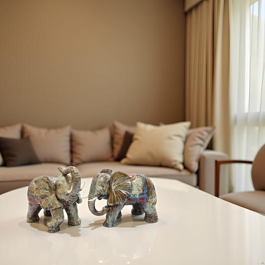 The Harmony Herd – Ceramic Elephant Pair