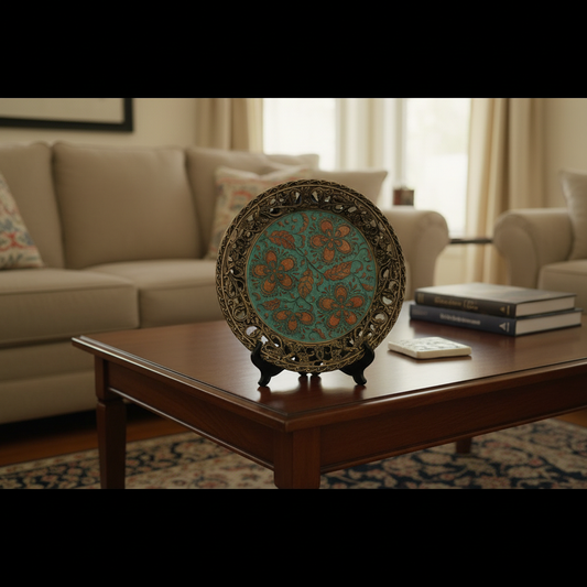 The Royal Bloom – Decorative Floral Plate Showpiece