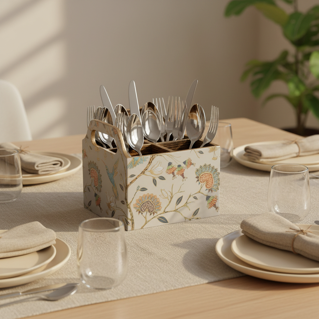 Golden Aviary Collection - Cutlery Holder 4 Slot