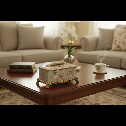 Vintage Floral Tissue Box