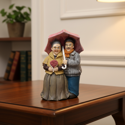 Vintage Grandparents Umbrella Figurine