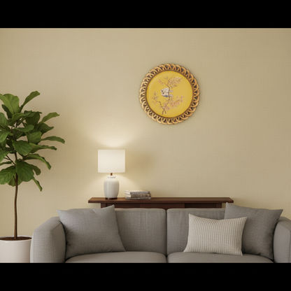 Elegant Yellow Decorative Wall Plate
