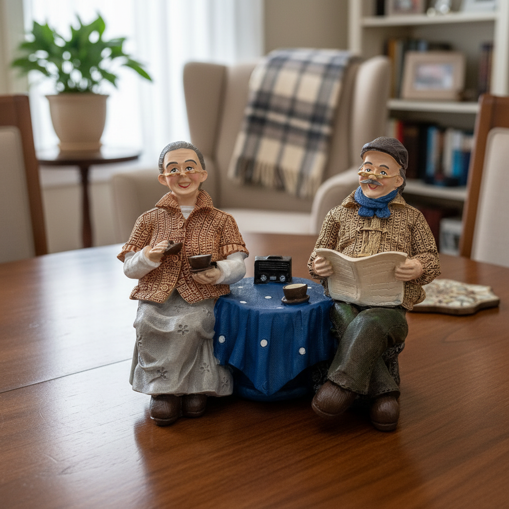 Vintage Grandparents Coffee Time Figurine