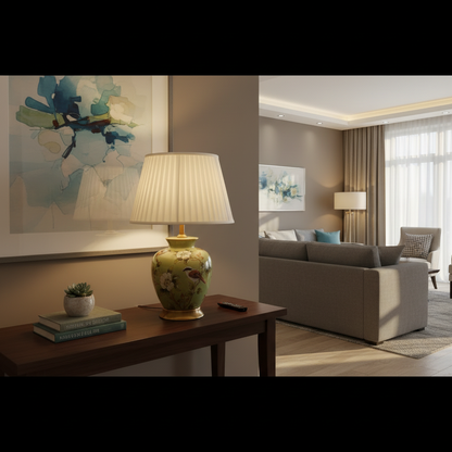 Serene Glow Floral Table Lamp