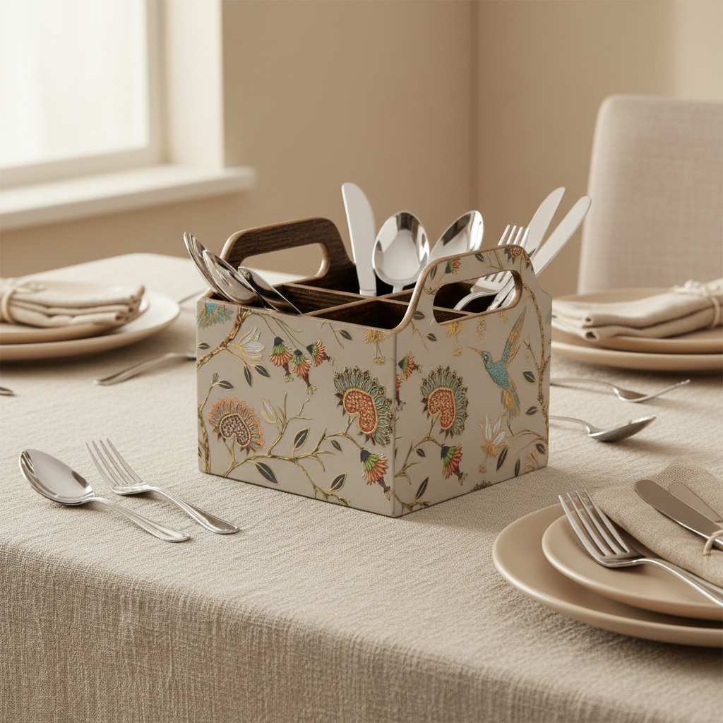 Golden Aviary Collection - Cutlery Holder 4 Slot