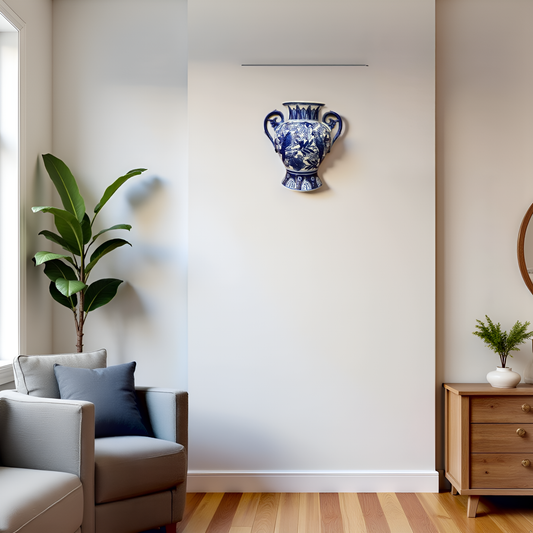 Elegant Blue & White Wall Deco - Blue Pottery Collection