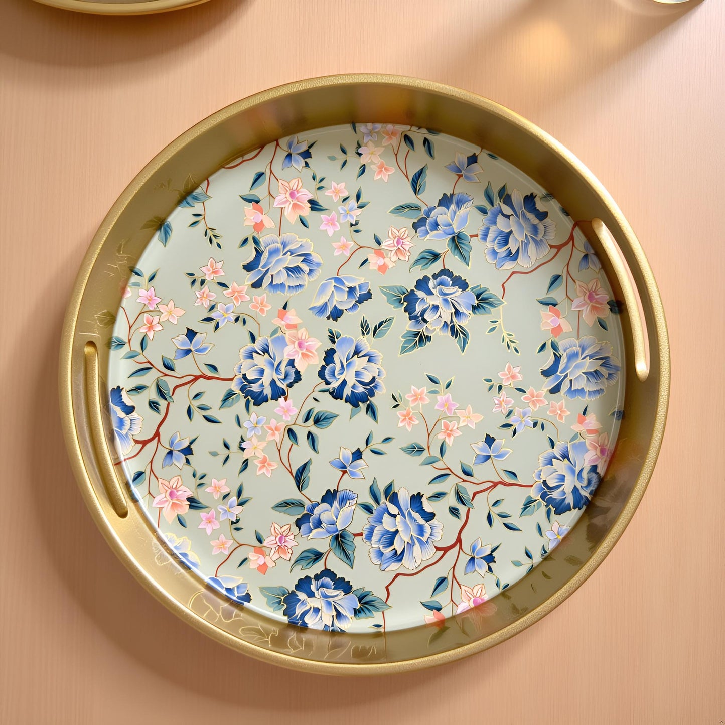 Vintage Petals Collection - Medium Round Tray