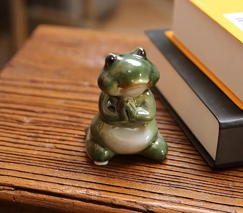 Quirky Frog Squad – Ceramic Figurine | Set of 4