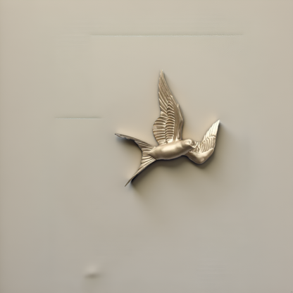 Modern Ceramic Bird Wall Decor – Gold Flying Bird Decorative - Single piece