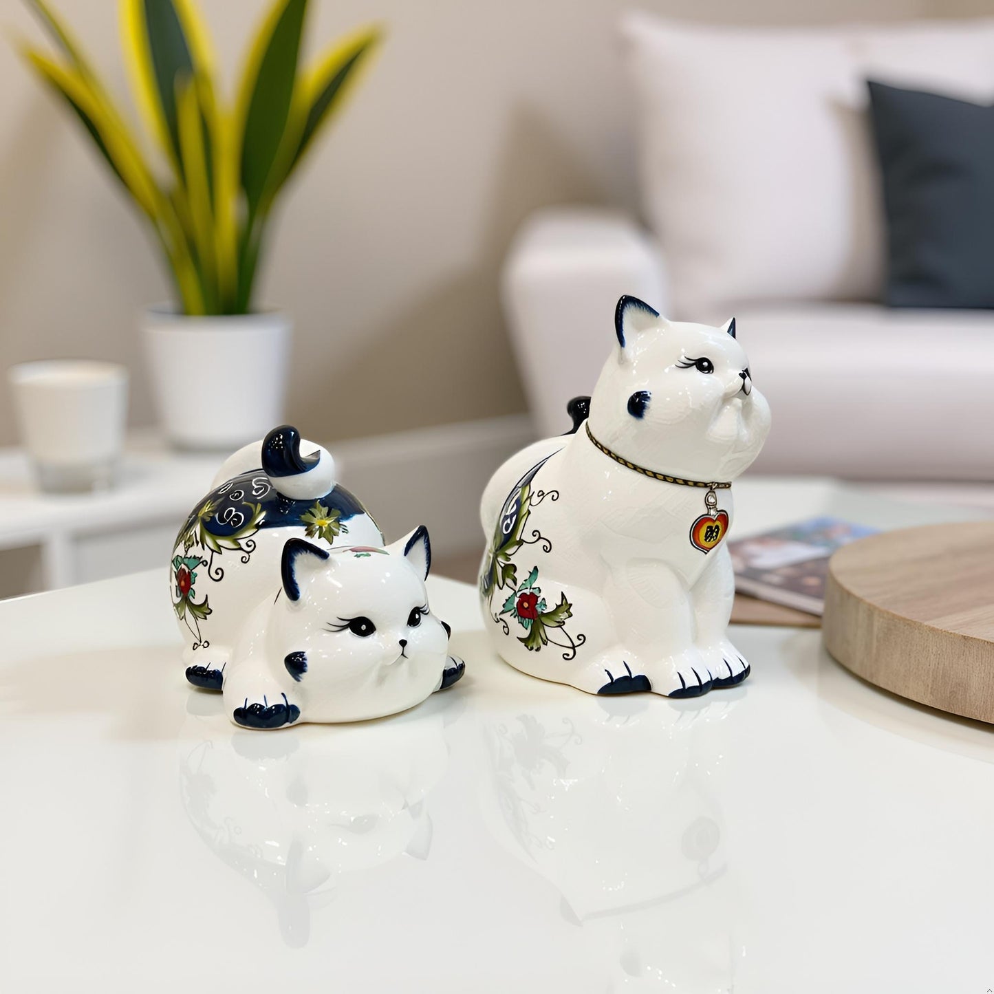 Modern Chic Cat Pair