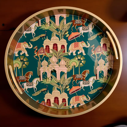 Elephant Royale Collection - Medium Round Tray
