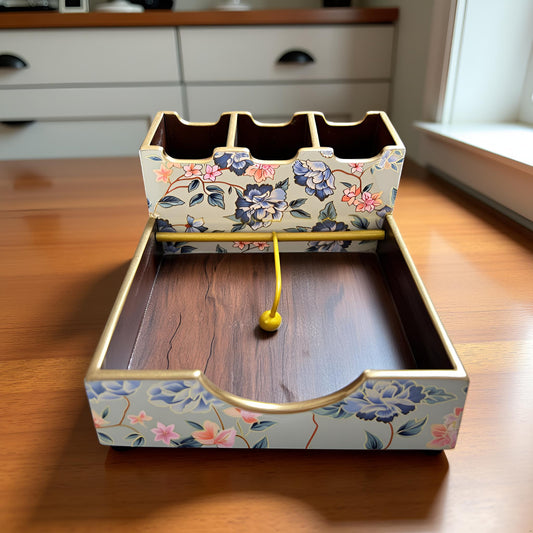 Vintage Petals Collection - Paper Napkin & Cutlery Holder