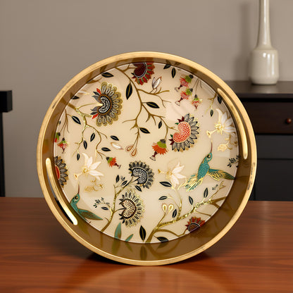 Golden Aviary Collection - Small Round Tray