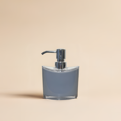 Modern Grey Acrylic Soap Dispenser with Chrome Pump