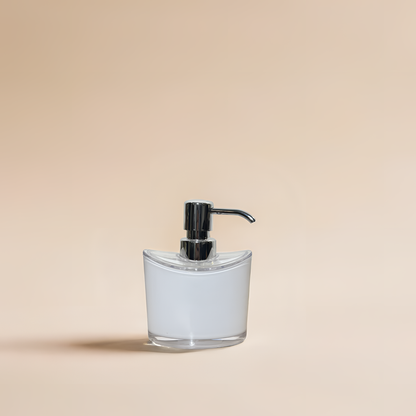 Modern Grey Acrylic Soap Dispenser with Chrome Pump