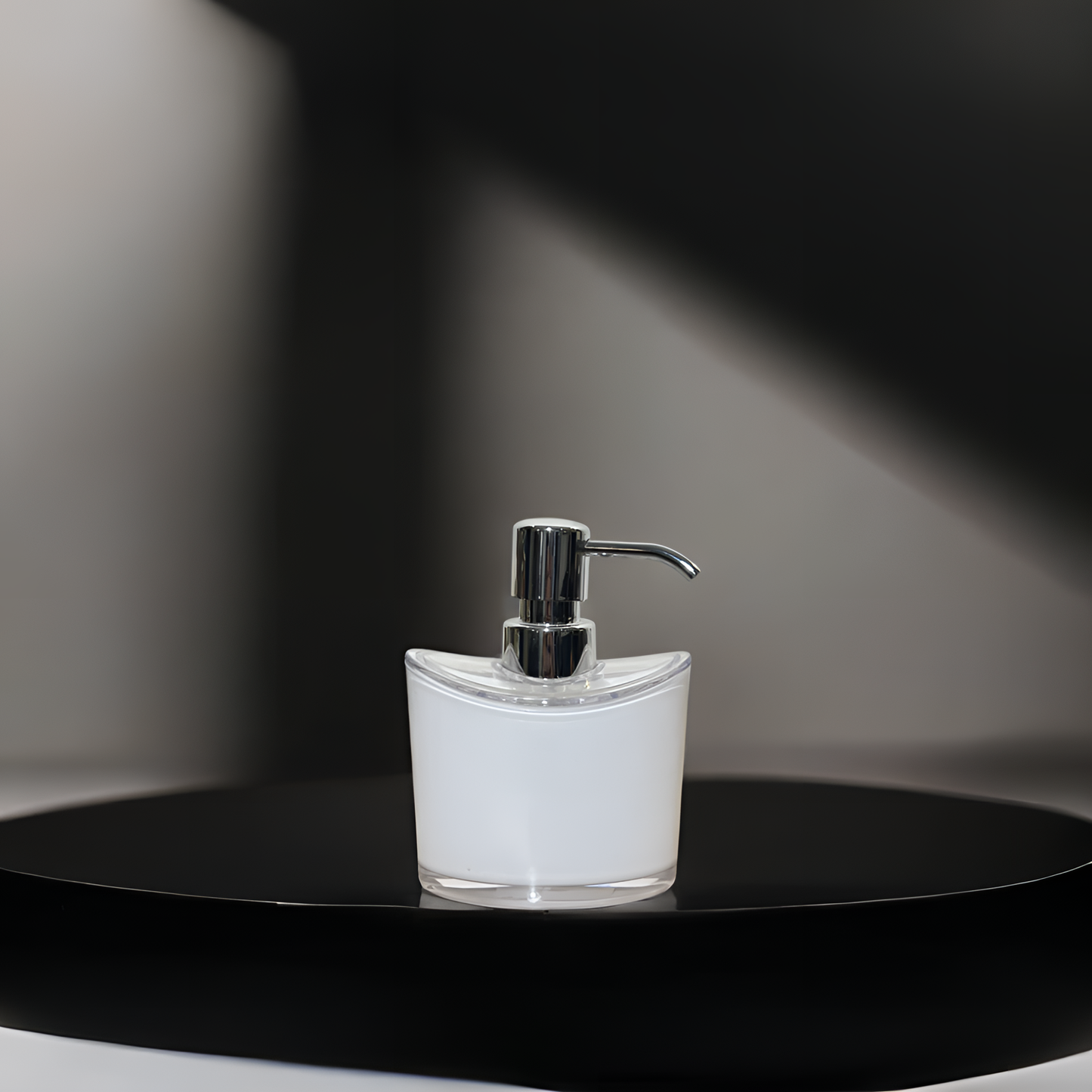 Modern Grey Acrylic Soap Dispenser with Chrome Pump