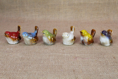Seasonal Ceramic Song birds, Set of 6