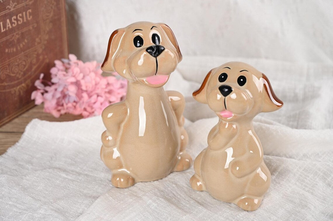 Ceramic Puppy Pair