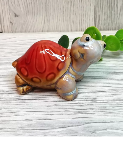 Ceramic Turtles Handcrafted Colorful Figurines - Set of 4 pieces