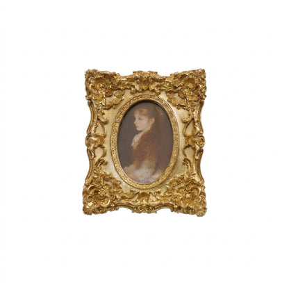 Luxury Vintage Gold Frame with Intricate Floral Carving