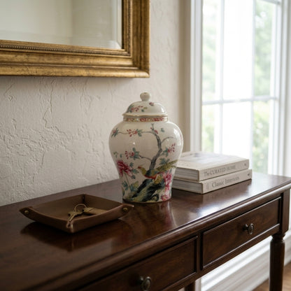 Luxury Floral Porcelain Jar with Lid