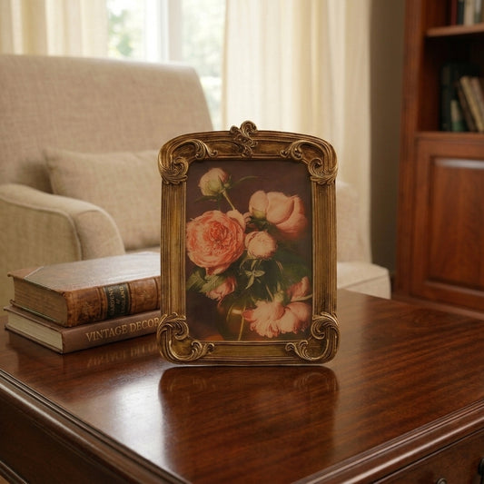 Elegant Rustic Gold-Bronze Decorative Frame