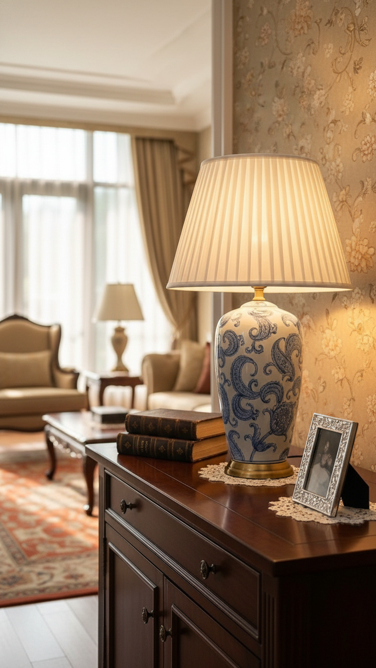 Premium Paisley Design Table Lamp