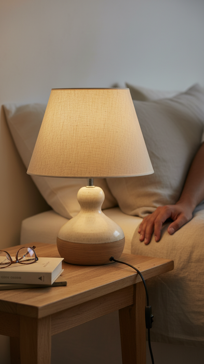 Modern Rustic Bedside Lamp
