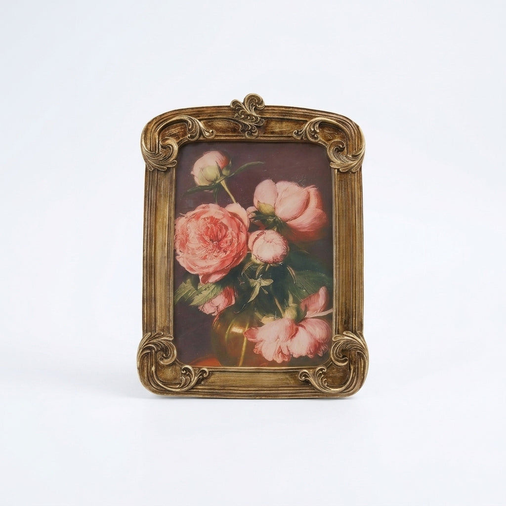 Elegant Rustic Gold-Bronze Decorative Frame