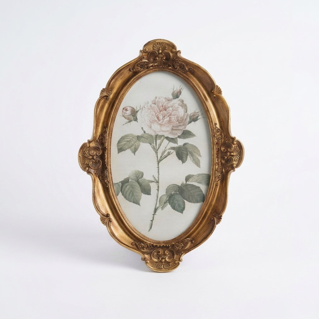 Luxury Baroque Style Gold Wall Frame with Floral Design
